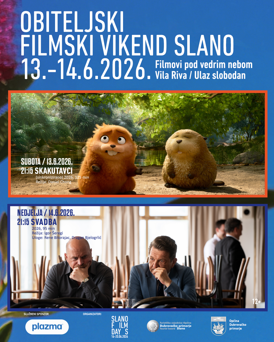 Skakutavci i prva open-air projekcija Svadbe u ljetnom kinu Vila Riva ovog vikenda uoči Slano Film Days